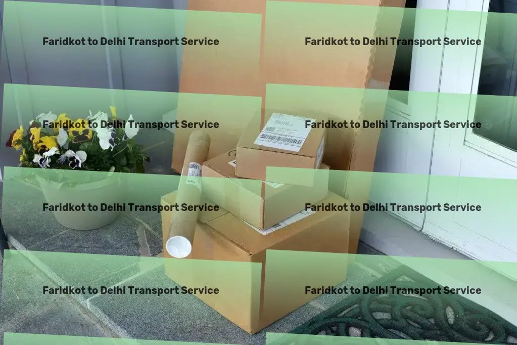 Faridkot to Delhi Transport Custom goods transport services