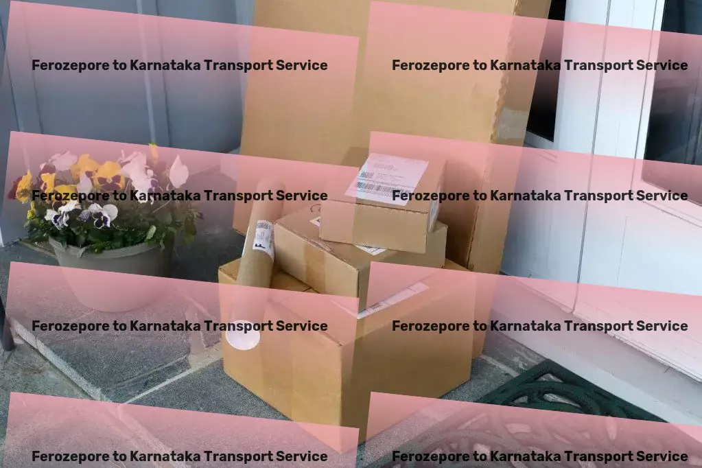 Ferozepore to Karnataka Transport Industrial cargo delivery