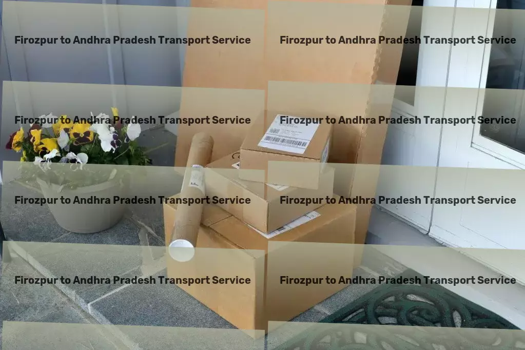 Firozpur to Andhra Pradesh Transport Household Courier Service